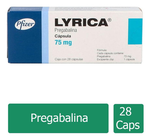 Lyrica 75 Mg Caja Con 28 Cápsulas