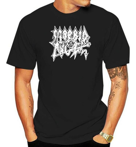 Lou Camiseta De Música Extrema Con Logo Blanco Morbid Angel