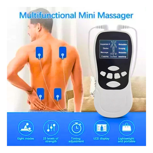 Electroestimulador Muscular Masajeador 8 Modos 15 Niveles