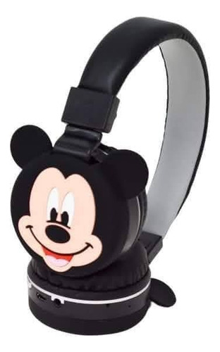 Audífonos De Diadema Bt Mickey Mouse Ah-106l Negro
