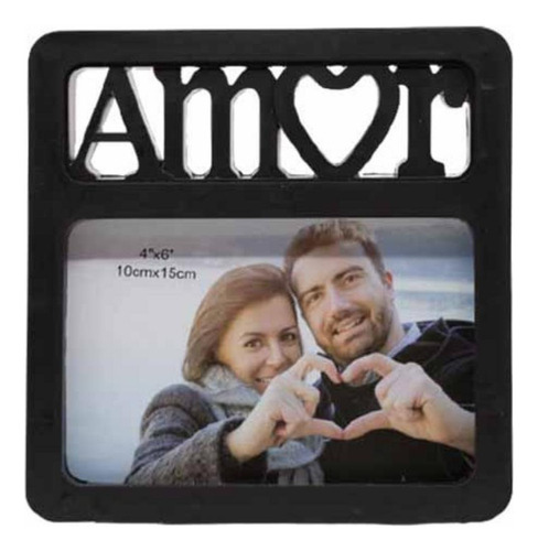 Porta Retrato Amor 10 X15 Preto  Pf-1248 - Square