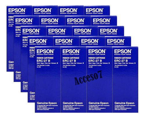 25 Cintas Original Epson Erc-27b P/ Tm-290 Ii Tm-u295 M-290