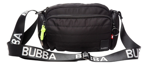 Cartera bandolera Bubba Bags Tasty black Victoria diseño lisa de nailon  negra con correa de hombro negra y herrajes metal