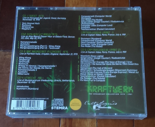 Kraftwerk - The Broadcast Collection 1970-1981/ Fatbox/ 5 Cd Remasterizado (Usado)