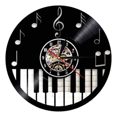 Reloj Corte Laser 1295 Musica Piano