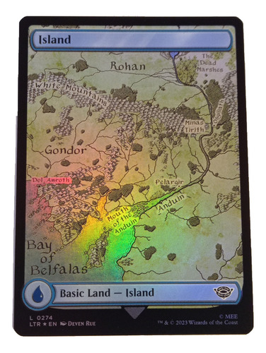 Carta Magic Lord Of The Rings Island Land (foil) Mtg Lotr