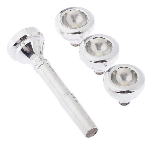 New De Trompeta 7c 5c 3c 1.5c Set Con Tapas Doradas / Plata