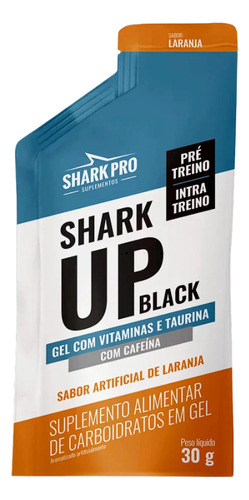 Shark Up Black Laranja C/ 10 Sachês 300g - Shark Pro