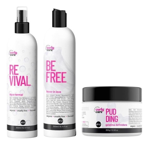 Kit Curly Care Be Free, Agua Termal Pudding Gelatina