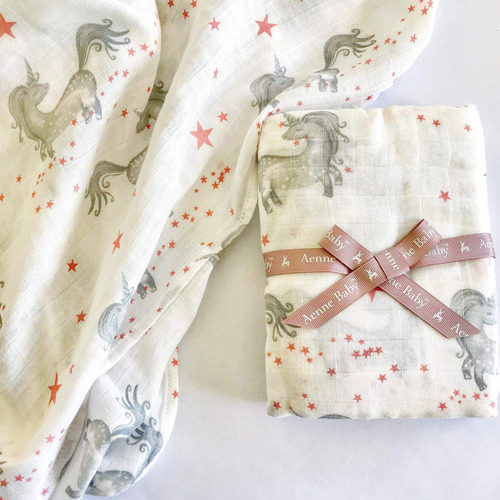 Paquete De, Unicorn - Star Print, 47 X 47 Inch Aenne Baby