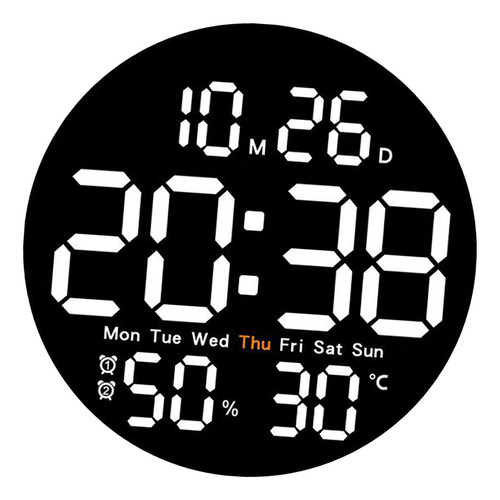 Reloj De Pared Digital, Reloj Led Moderno, Brillo Ajustable,