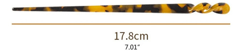 * Paquete De 6 Palillos De Acetato Con Estampado De Leopardo
