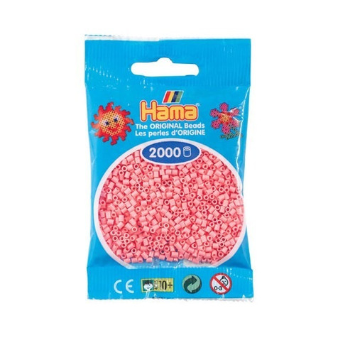 Hama Beads Mini Perler 2000 Unidades Color Rosado Pixel Art