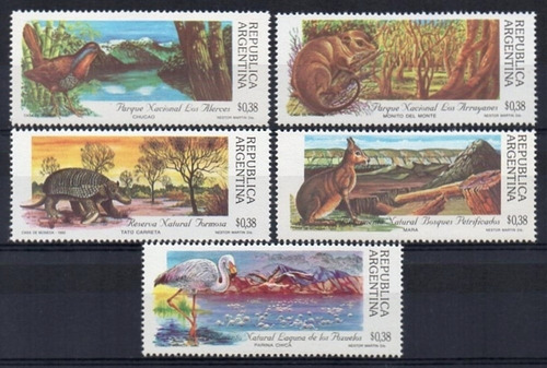 Argentina 1992 Gj 2583/87** Mint Parques Nacionales 4º A