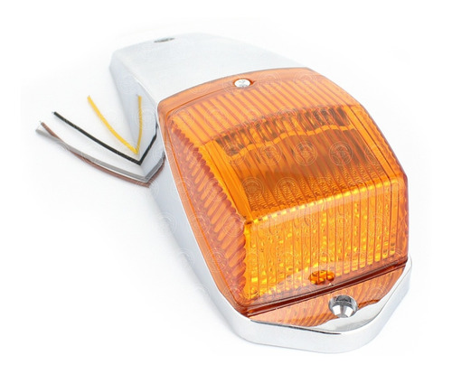 Plafon Zepelin 14 Led Laser Ambar Estrobo Base Cromo 12-24v