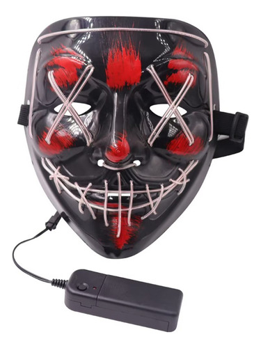 Máscara Fiesta Halloween Cosplay Modelo De Batería Multiluz