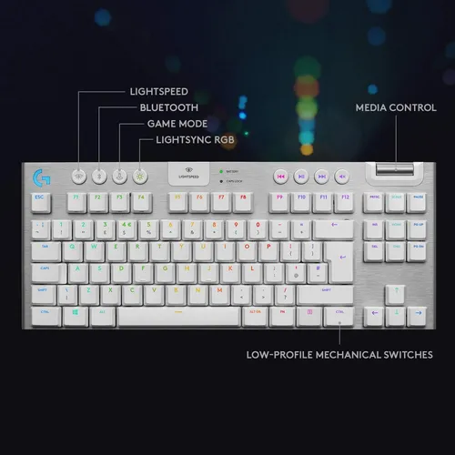 Teclado Mecánico Logitech, Inalámbrico, Retroiluminación Rgb