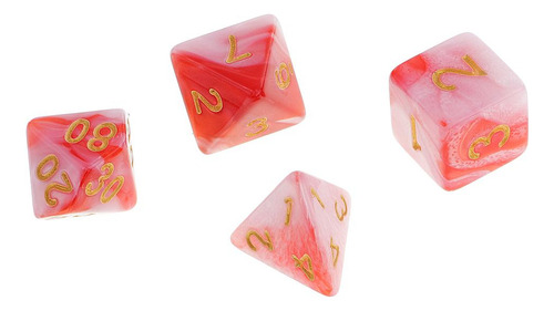 7x De Dados Poliédricos Para \u0026 Rojo Rojo Rojo 1.6cm