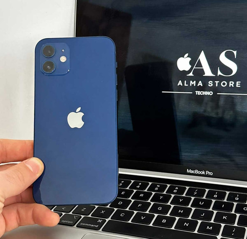 Apple iPhone 12 128gb Azul Cargador Cable Funda Glass (Reacondicionado)