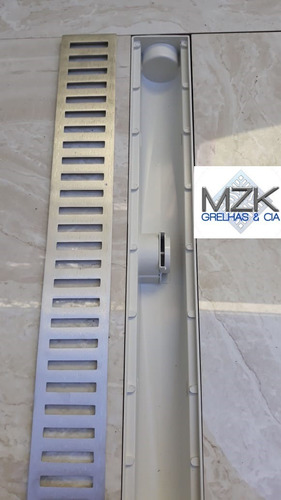 Ralo Linear Anti Inseto 6x50 Coletora Sifonada, Grelha Alum