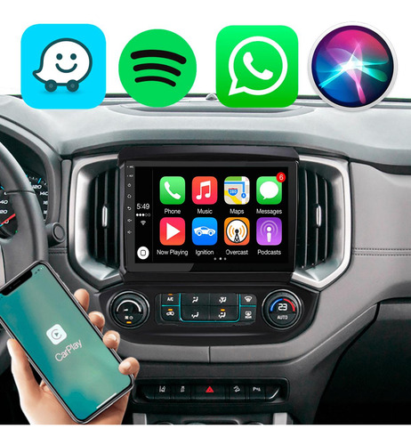 Kit Multimídia 9pol S10 17 18 19 20 21 22 Carplay Gps Wifi
