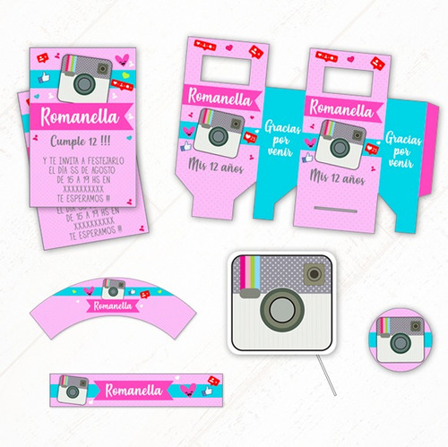 Instagram #1 Kit + Props De Regalo -textos Editables