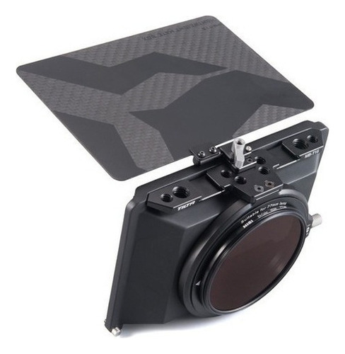 Caja mate Tilta Mini de 82 mm con 4 adaptadores de lentes ligero con soporte de filtros y doble montaje de zapata para camaras mirrorless y DSLR MB-T15