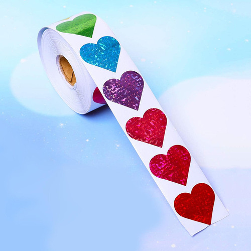 500 Piezas De Pegatinas De Corazón Etiquetas 2,5cm