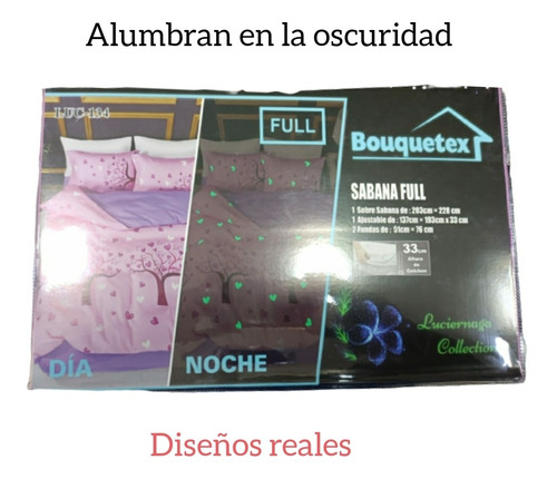 Sábanas Matrimoniales Luminosas Diseños Reales / Calidad