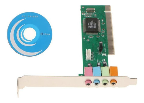 1x Placa De Som Principal Pci 8738 Mini Base Surround