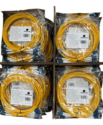 5 Jumper De Fibra Óptica Monomodo Lc/lc Duplex De 1 Metro