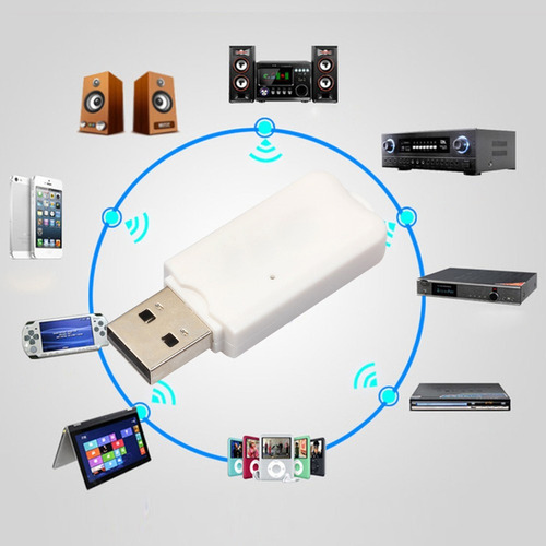 W Receptor Usb Bluetooth Música Auto Bocinas Estereo /