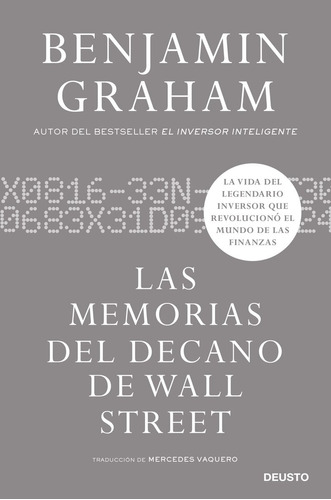 Las Memorias Del Decano De Wall Street, De Benjamin Graham. Editorial Ediciones Deusto En Español