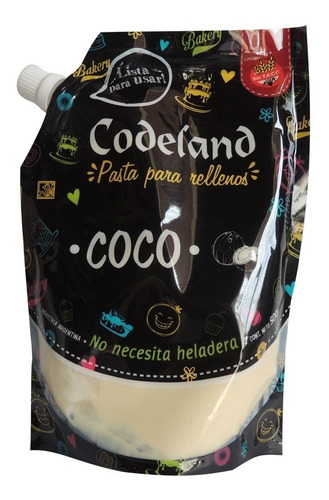 Pasta Relleno Sabor Coco Codeland X 500 Grs