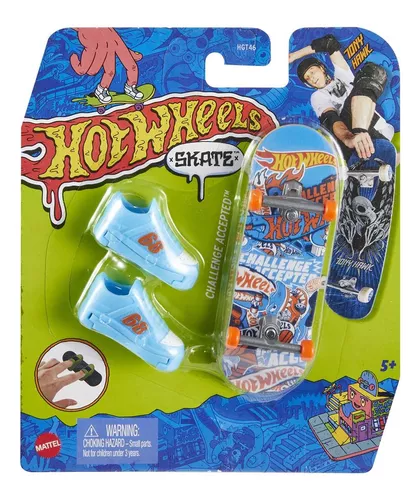 Skate de Dedo Hot Wheels  Homem de Ferro - Skate e Tênis