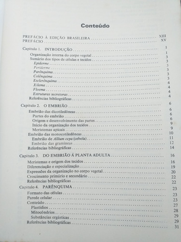 Anatomia Das Plantas Com Sementes (Usado)