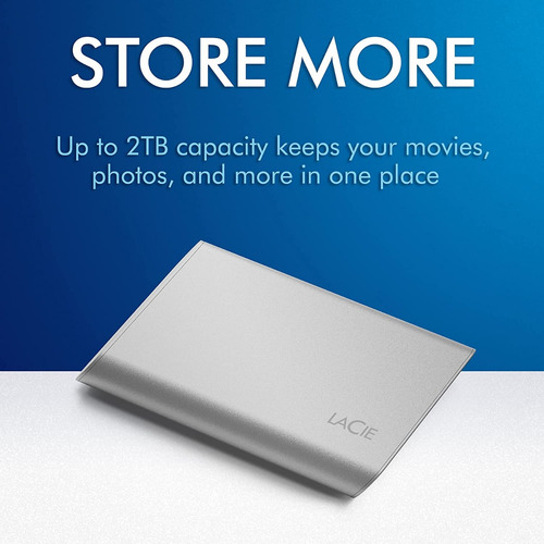 Ssd Externo Portátil Lacie 1tb Usb-c Moon Silver Stks1000400