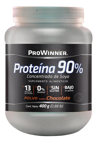 Proteína De Soya 90% Chocolate 400 G Prowinner