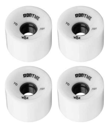 Conjunto De 8 Rodas De Skate 70x51mm Pu Roller Abec-9