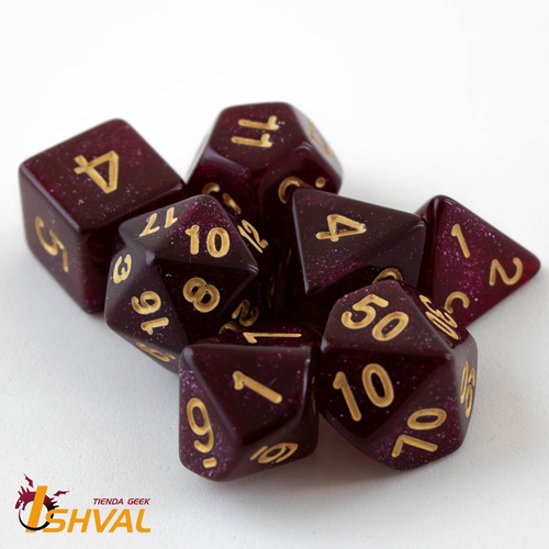 Imagen 4 de 4 de Set De 7 Dados Para Rol - Philosopher's Stone - Wiz Dice