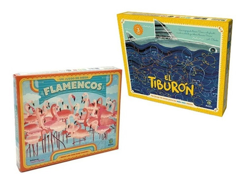 Combo Juego De Mesa Flamencos +el Tiburón De Maldon Original