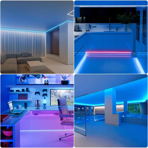 Kit Manguera Luz Neon 5 Mts + Fuente + Ficha Exterior Interior Resiste Al Agua Luminoso Flexible Levys Bazar Rosa