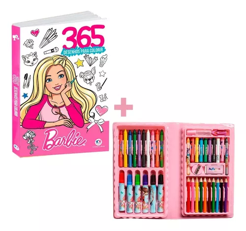 Desenhos de colorir-(3 giz de cera)Barbie