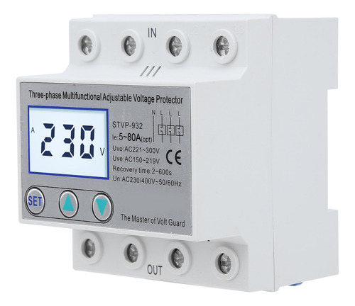 Protector De Voltaje Multifuncional Lcd Trifásico Ajustable
