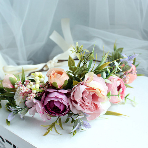 Coroas De Decoração De Flores De Casamento, Argolas De Cabel