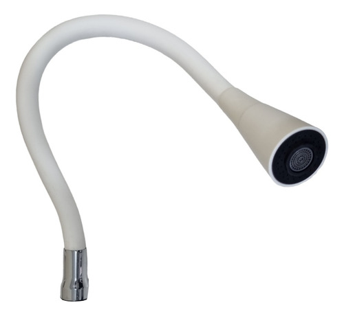 Repuesto Pico Flexible Colores C/ Cono P/ Grifería Mozart Color Blanco