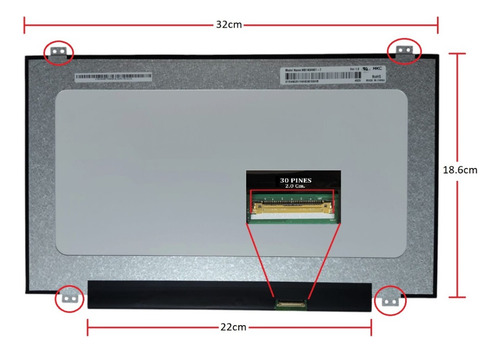 Pantalla 14.0 Slim 30p B140xtn02.e Sin Touch B140xtn03.3
