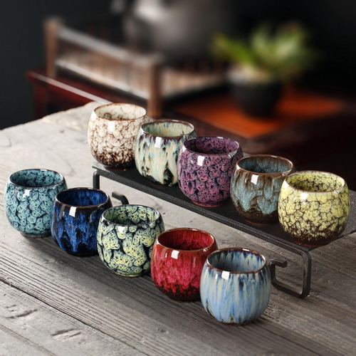 3 Taza Japonesa De Cambio De Horno, Taza De Café De Kung Fu