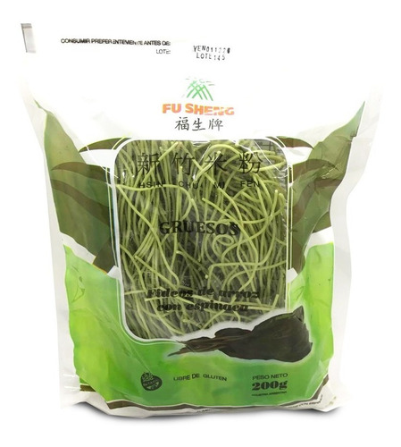 Imagen 3 de 7 de Pack 30u Fideos De Arroz Morron / Espinaca Sin Tacc 200 Gr