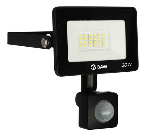 Reflector Led Baw Con Sensor De Movimiento· 220v · 20w Color de la carcasa Negro Color de la luz Blanco frío